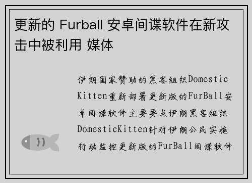 更新的 Furball 安卓间谍软件在新攻击中被利用 媒体